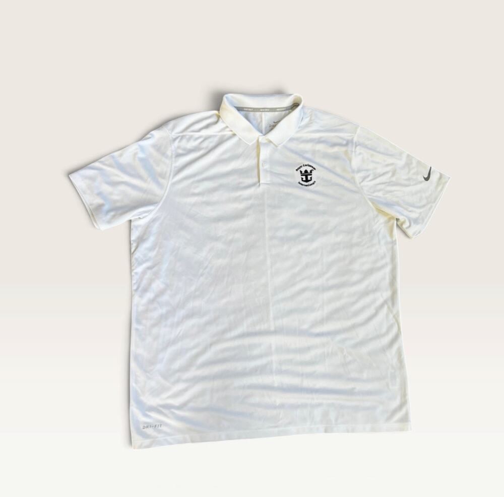 Nike Dri-Fit Men's White Polo Shirt, Size XL